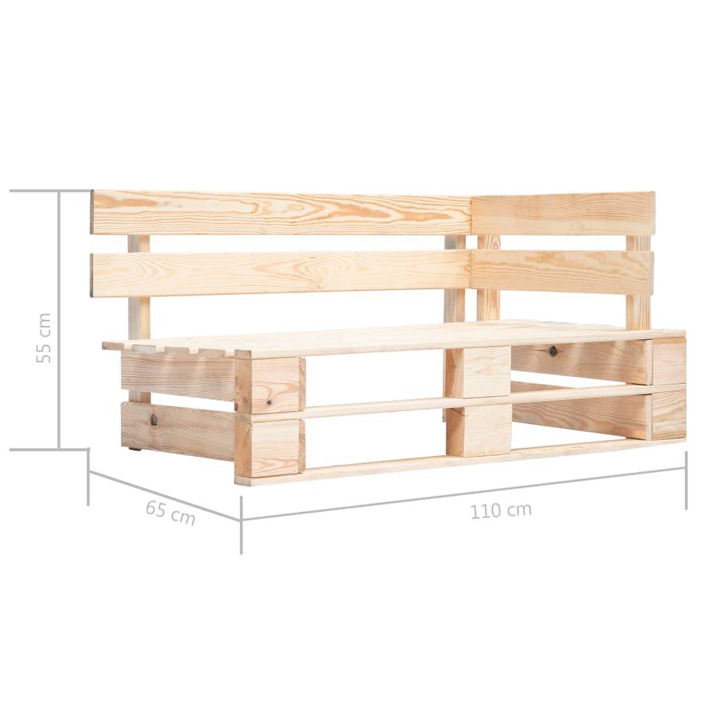 Helloshop26 - Salon de jardin meuble d'extérieur ensemble de mobilier palette 6 pièces avec coussins bois de pin imprégné - Image 7