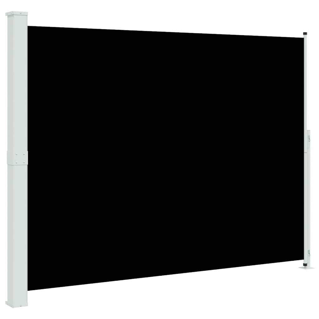 Store latéral rétractable polyester noir 220 x 300 cm - PANGIVO - Image 2