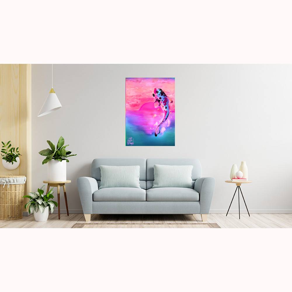 Tableau décoratif 29,7x42cm "carpe koi" - Image 2