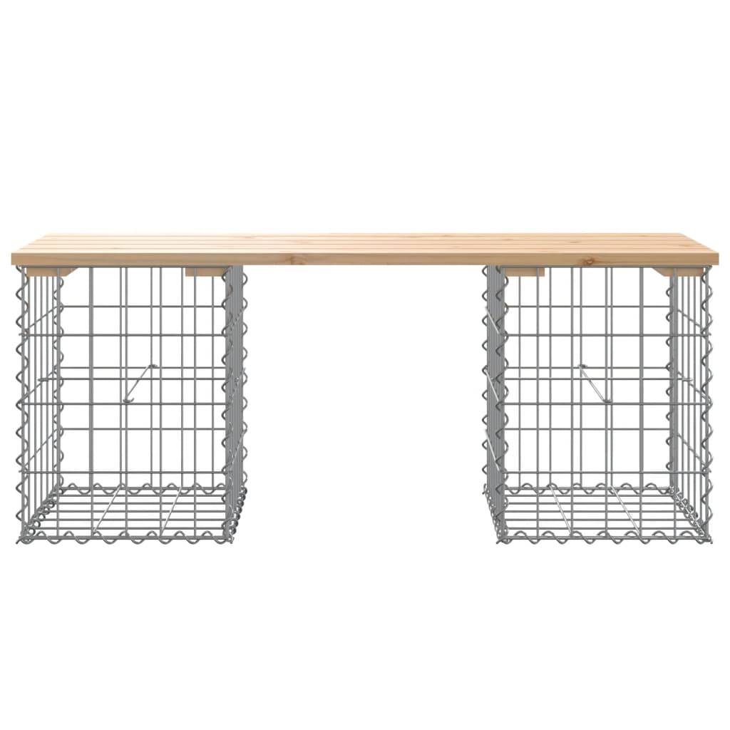 Maison Chic - Banc de jardin - Banc d'extérieur - Banquette design de gabion 103x31x42 cm bois massif de pin - Image 3