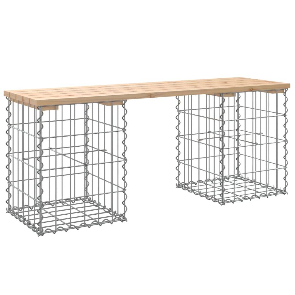 Maison Chic - Banc de jardin - Banc d'extérieur - Banquette design de gabion 103x31x42 cm bois massif de pin - Image 1