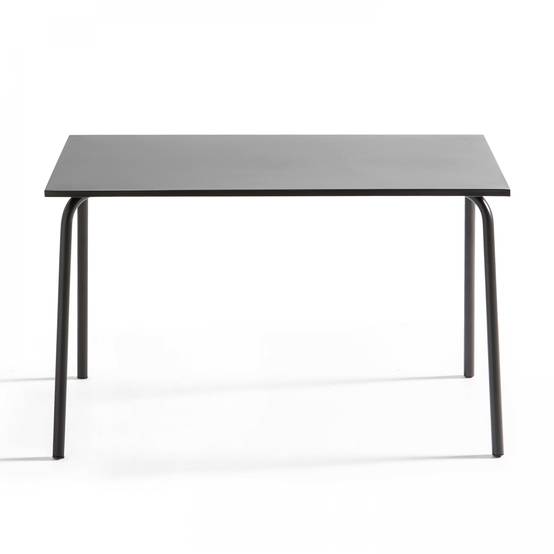Oviala - Table de jardin en acier 6 places 120 cm gris Palavas - Oviala - Image 3