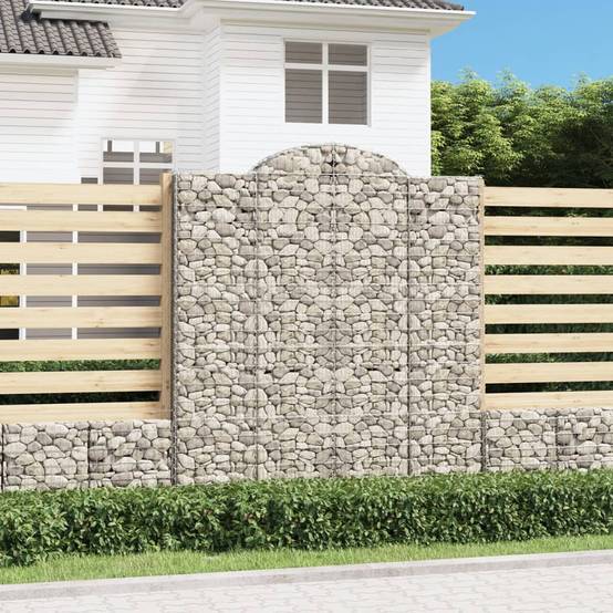 Vidaxl - Panier de gabions arqué 200x50x220/240 cm Fer galvanisé vidaXL 153501 - Image 1