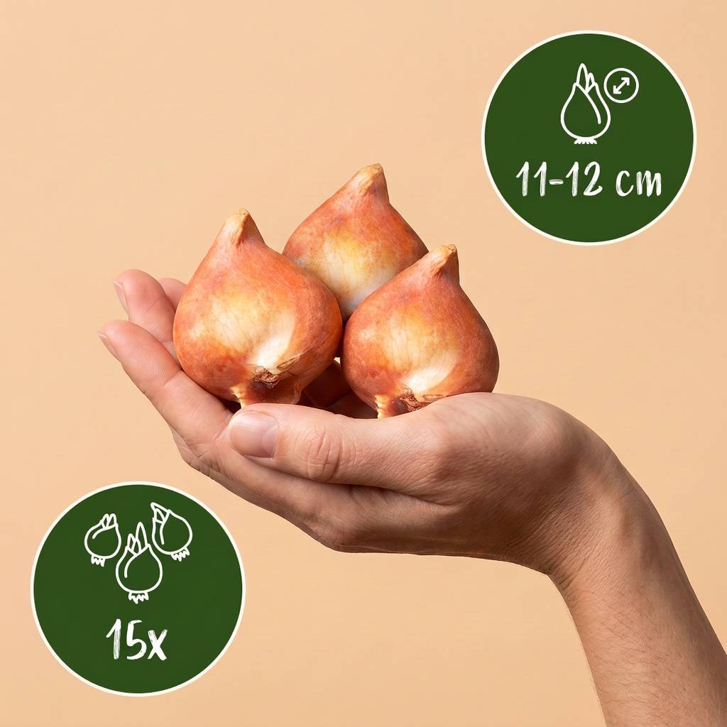La Green Touch - Tulipe triomphe rose - 15 bulbes - calibre 11/12 - Image 3