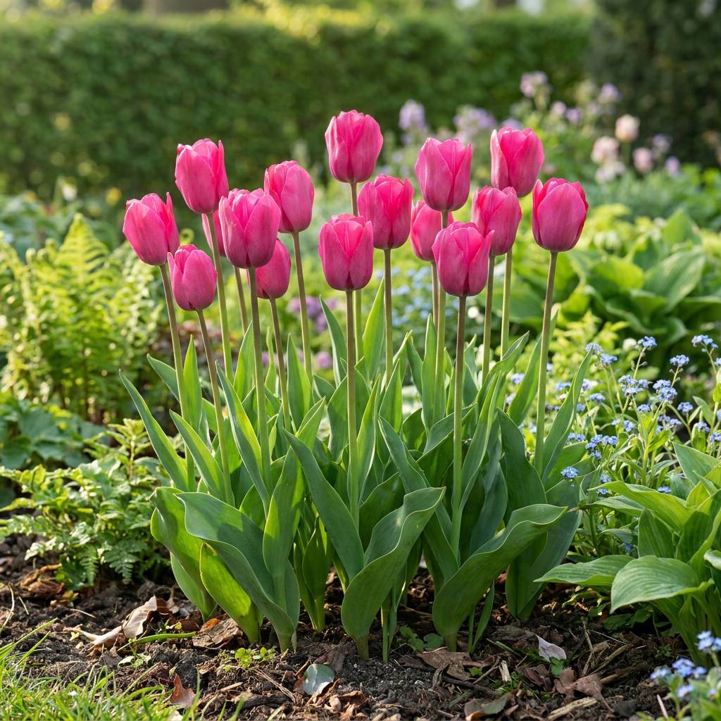 La Green Touch - Tulipe triomphe rose - 15 bulbes - calibre 11/12 - Image 2