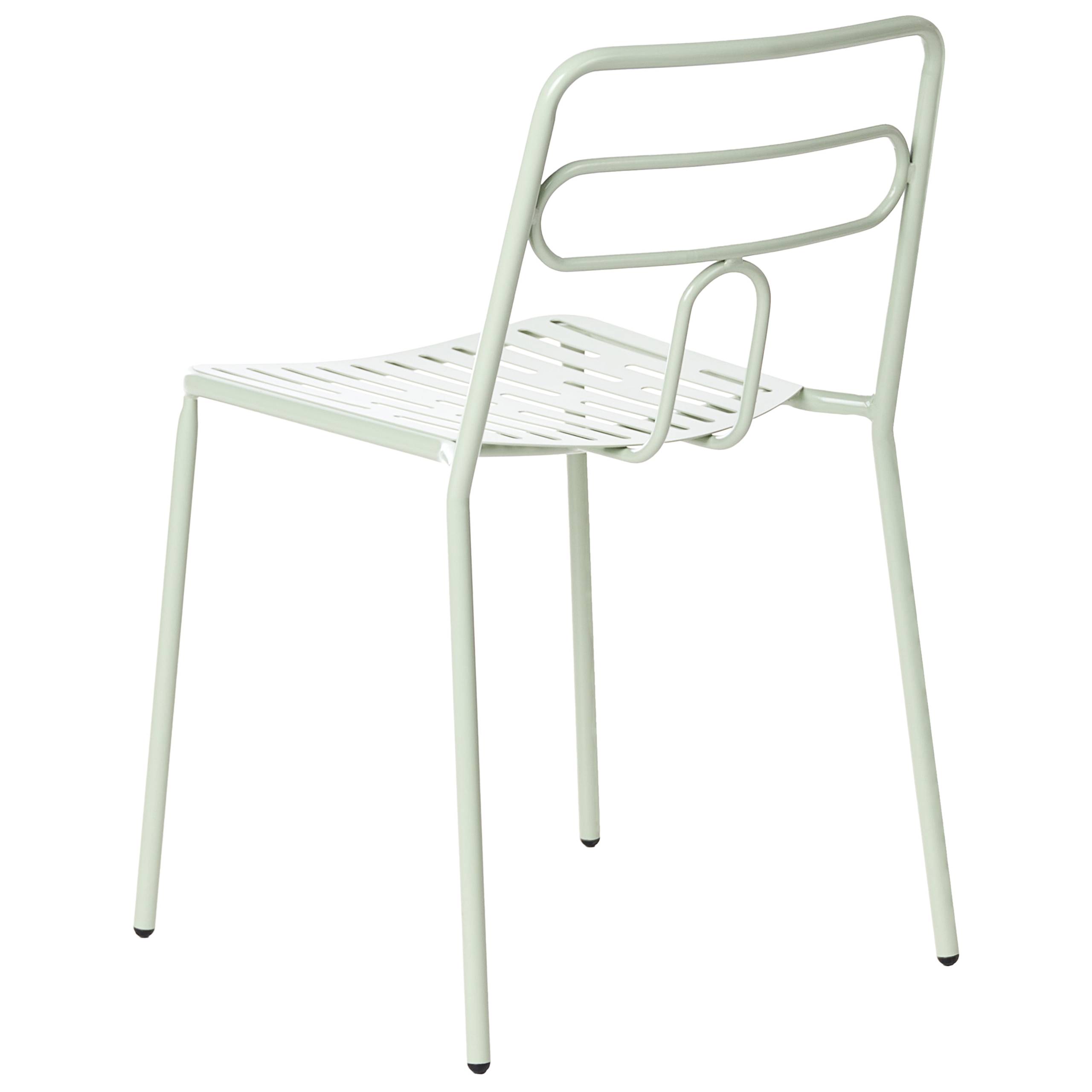 Beliani - Chaise de jardin Acier Vert clair AGEROLA - 48x48x78- Beliani - Image 2