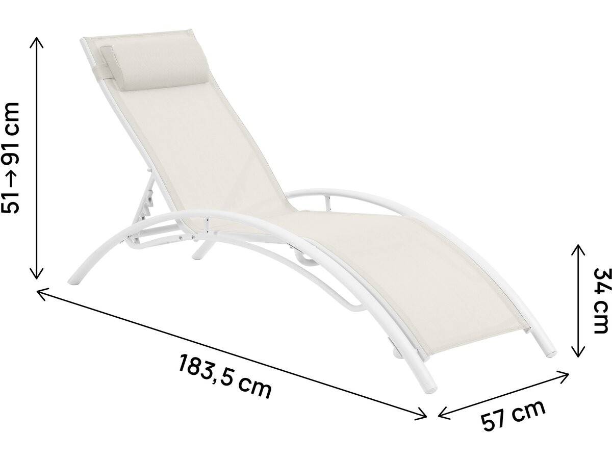 Habitat Et Jardin - Bain De Soleil En Aluminium "beauty" - Phoenix - Ecru - Lot De 2 -habitat Et Jardin - Image 3