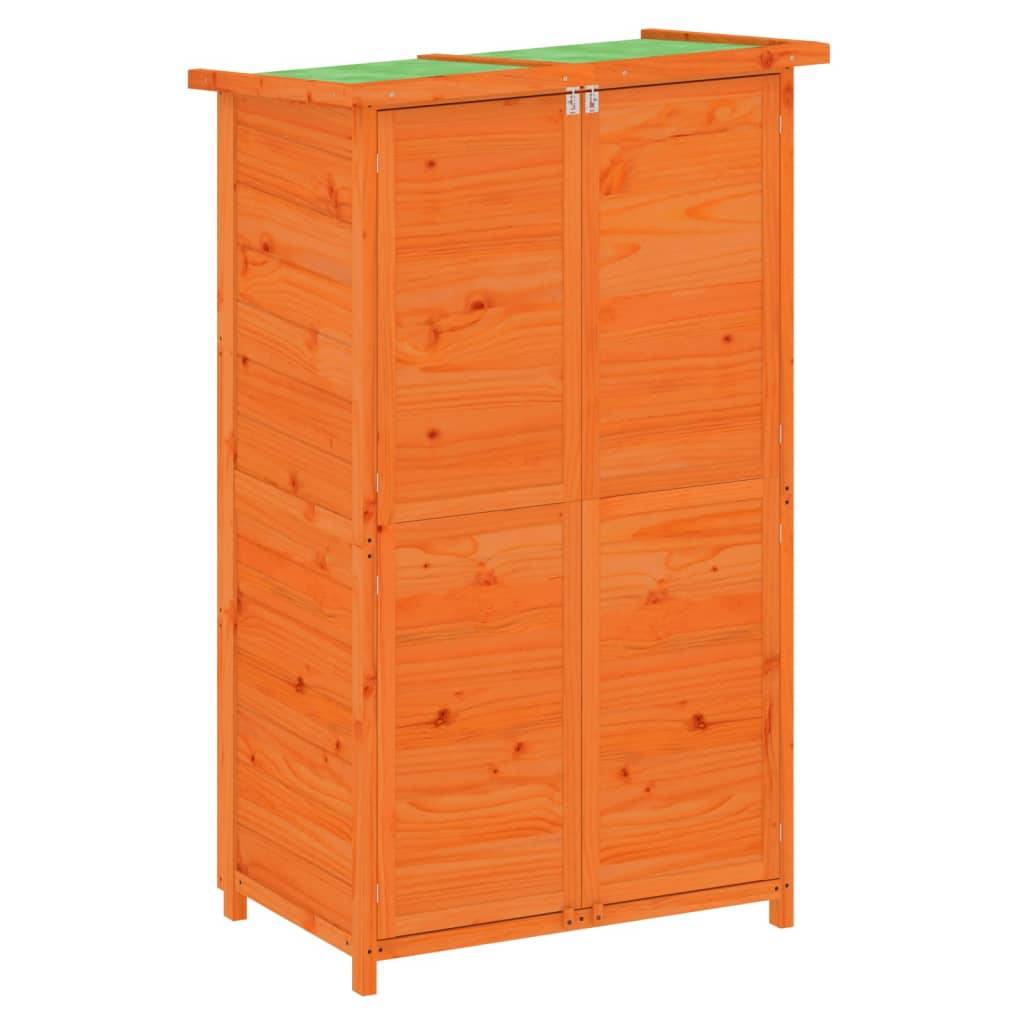Maison Chic - Abri à outils 0.47m² - Cabane à outils - Abri de jardin marron 83x57x140 cm bois massif pin MAISON CHIC - Image 1