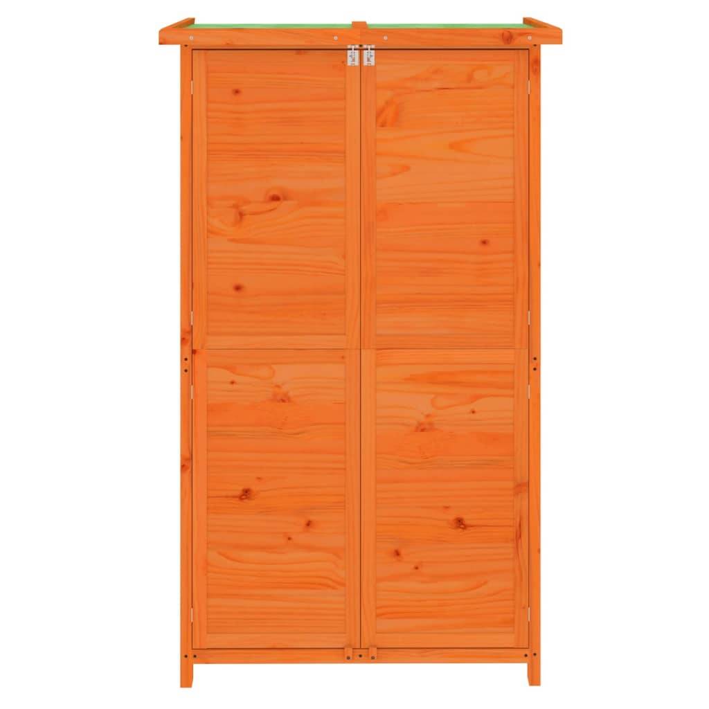 Maison Chic - Abri à outils 0.47m² - Cabane à outils - Abri de jardin marron 83x57x140 cm bois massif pin MAISON CHIC - Image 4