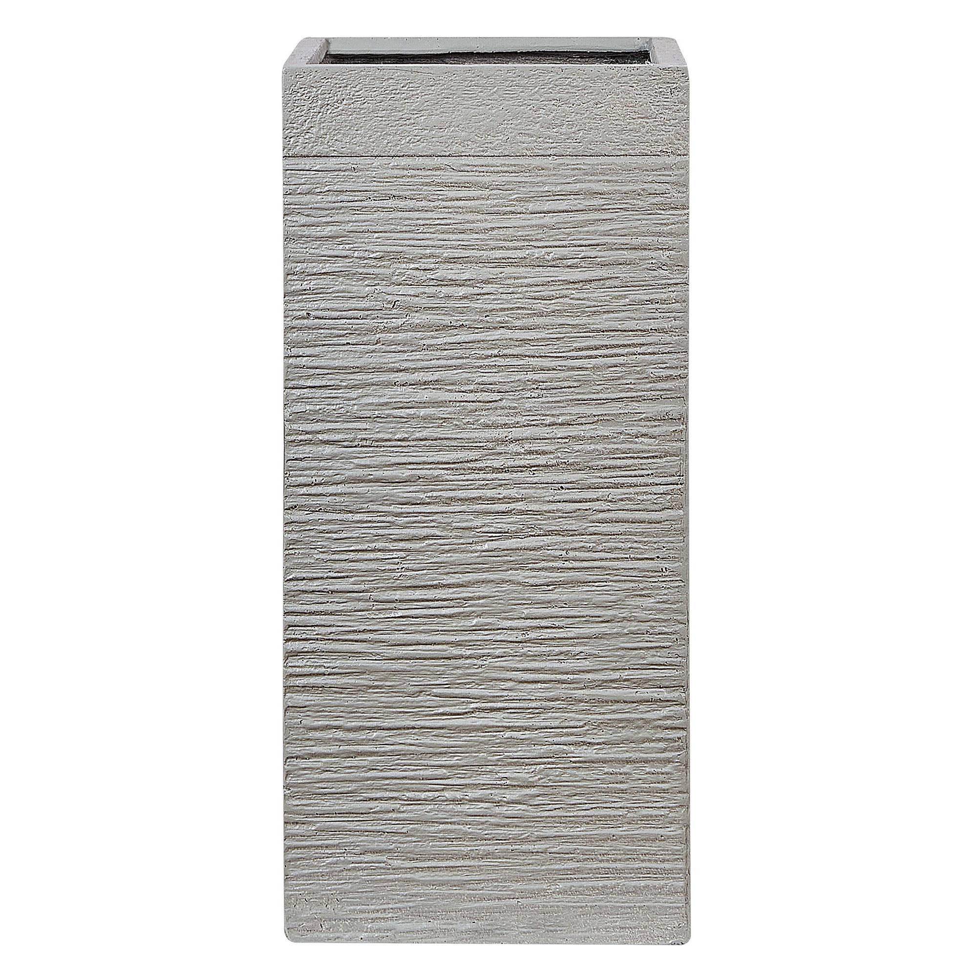 Beliani - Cache-pot d'extérieur Fibre d'argile Gris clair DION - 33x33x70- Beliani - Image 4