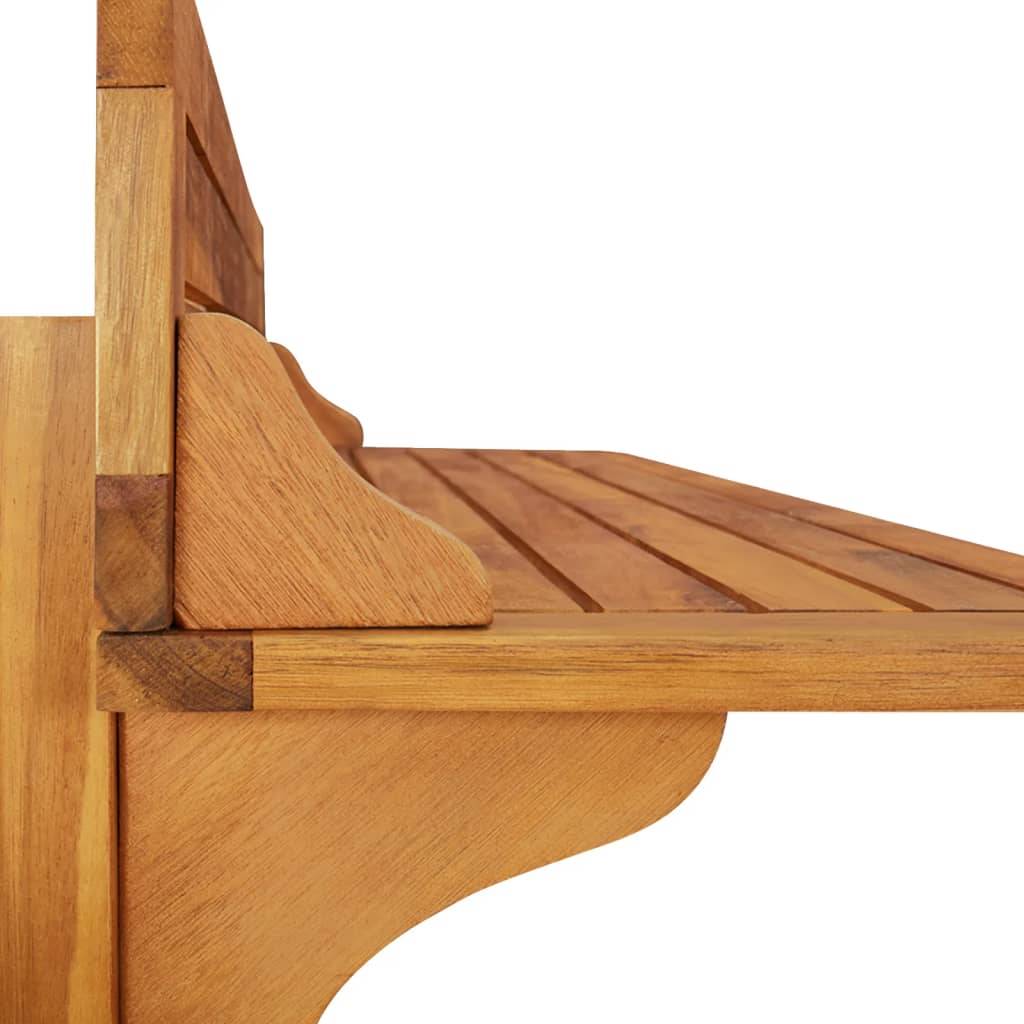 Helloshop26 - Ensemble de bar de balcon 3 pièces bois d'acacia massif - Image 3