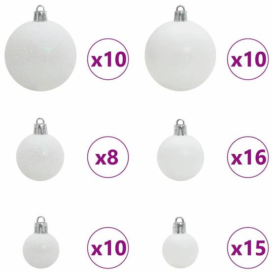 Sapin de Noël | Arbre de Noël avec 300 LED avec support Vert 240 cm PVC Maison Chic - Image 7