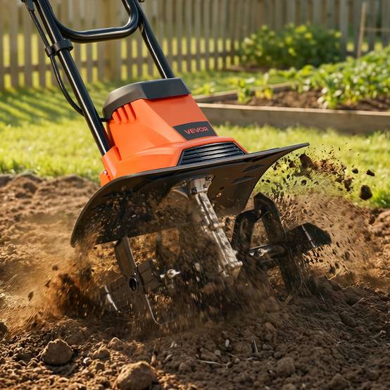Vevor - VEVOR Motobineuse électrique filaire 1200 W, 36 cm, profondeur 22 cm, 16 fraises, pliable, pour jardin et potager. - Image 8