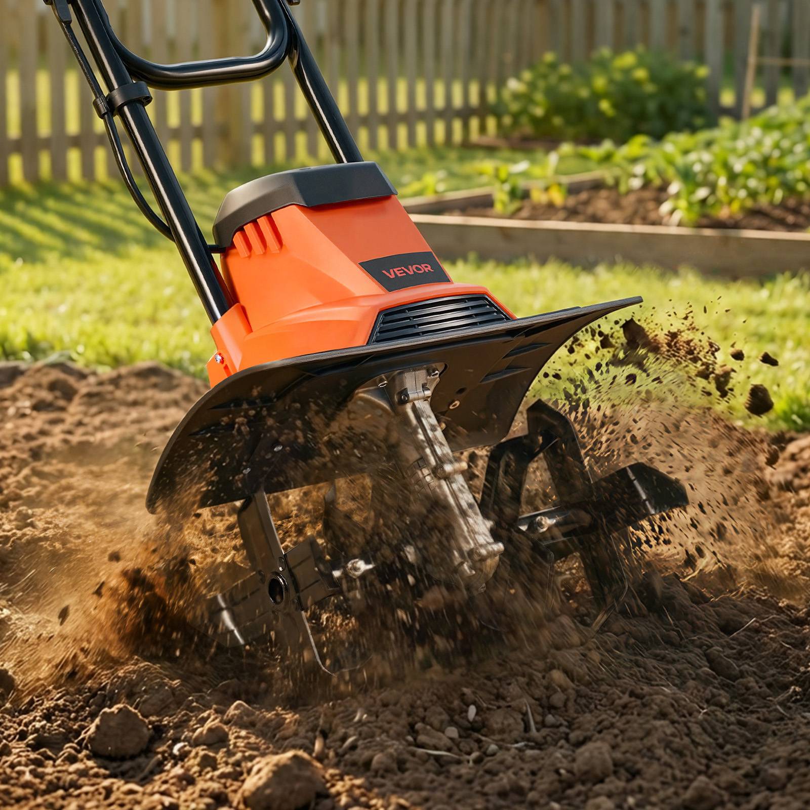 Vevor - VEVOR Motobineuse électrique filaire 1200 W, 36 cm, profondeur 22 cm, 16 fraises, pliable, pour jardin et potager. - Image 8