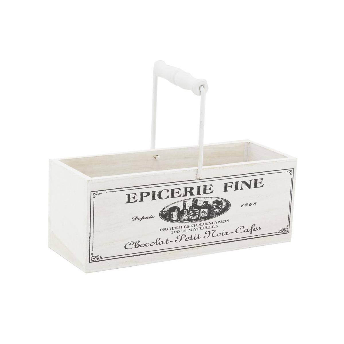 Aubry Gaspard - Panier en bois avec anse Epicerie fine - Image 1