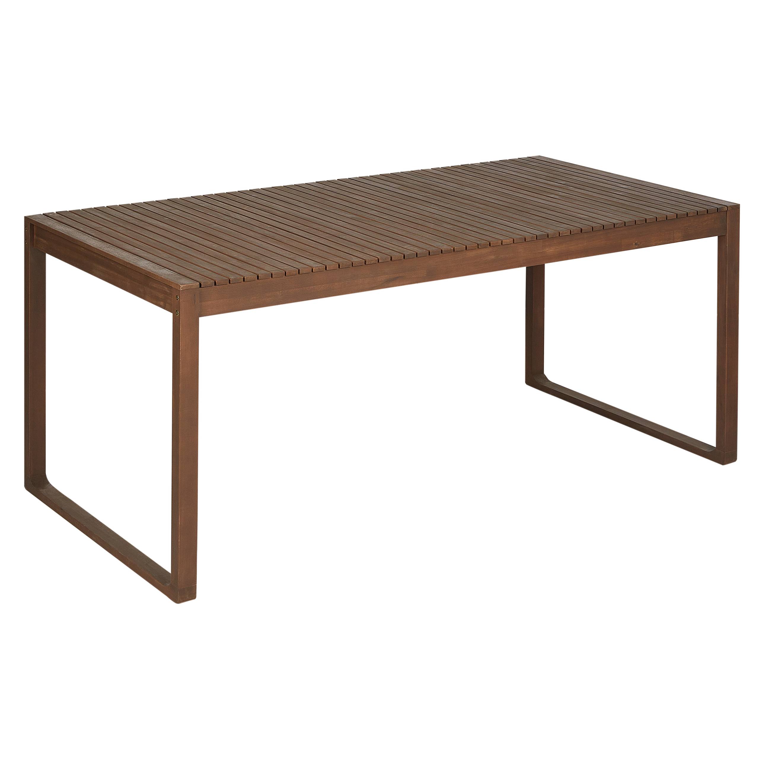 Beliani - Ensemble de Salle à Manger Extérieur Table en Bois d'Acacia Foncé 8 Chaises et Coussins Motif de Feuilles Vert Jardin Rustique - Image 4