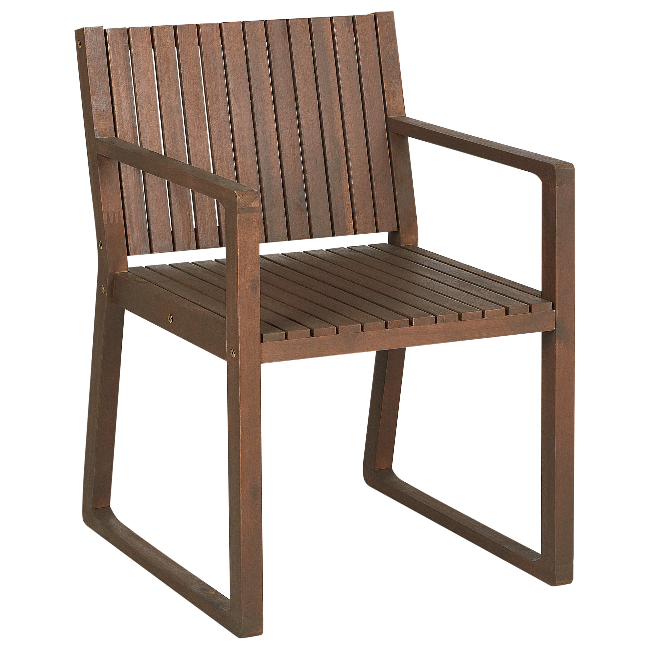 Beliani - Ensemble de Salle à Manger Extérieur Table en Bois d'Acacia Foncé 8 Chaises et Coussins Motif de Feuilles Vert Jardin Rustique - Image 8