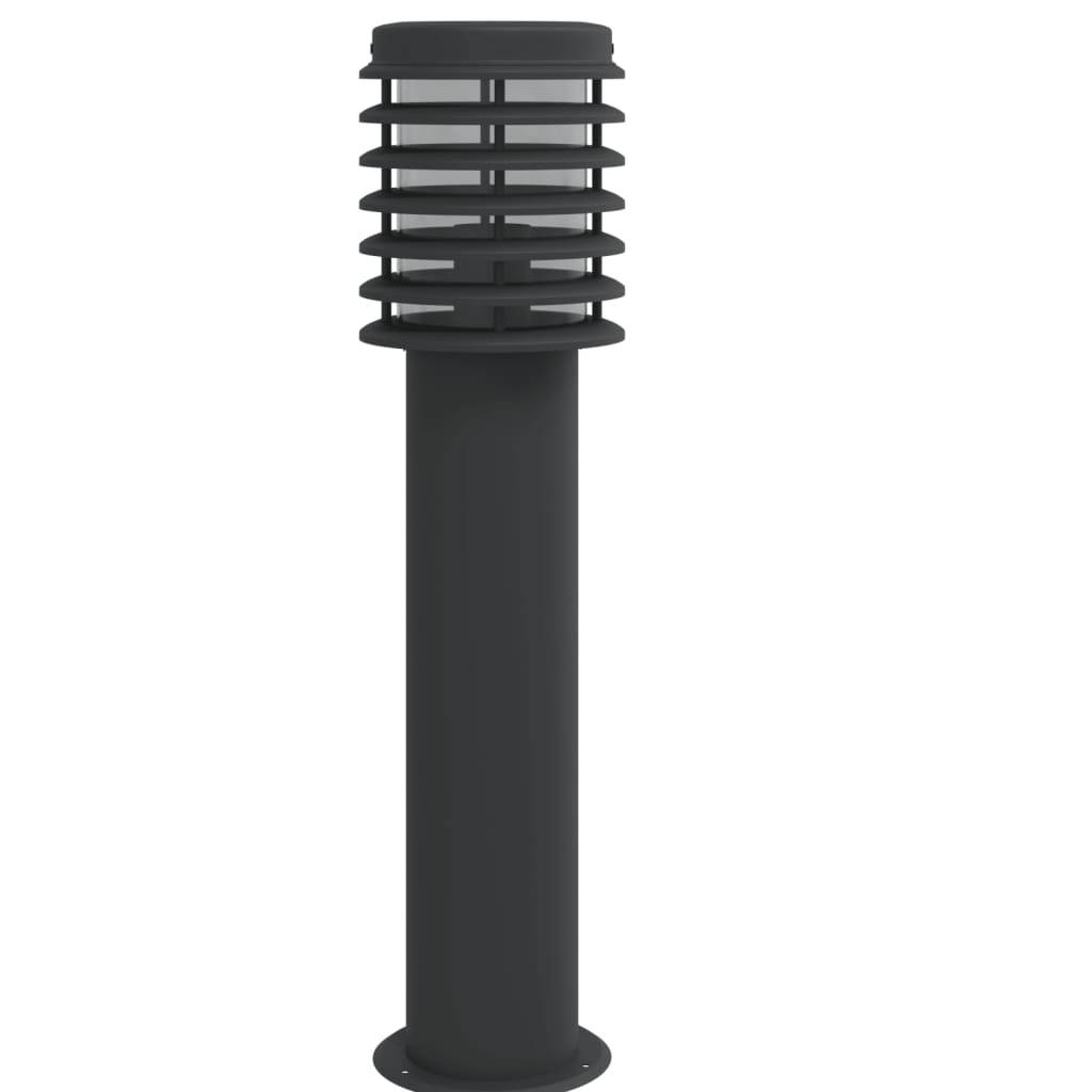 3 pcs Lampadaires de jardin - Lampadaires d'extérieur avec sortie noir acier inoxydable - Image 4