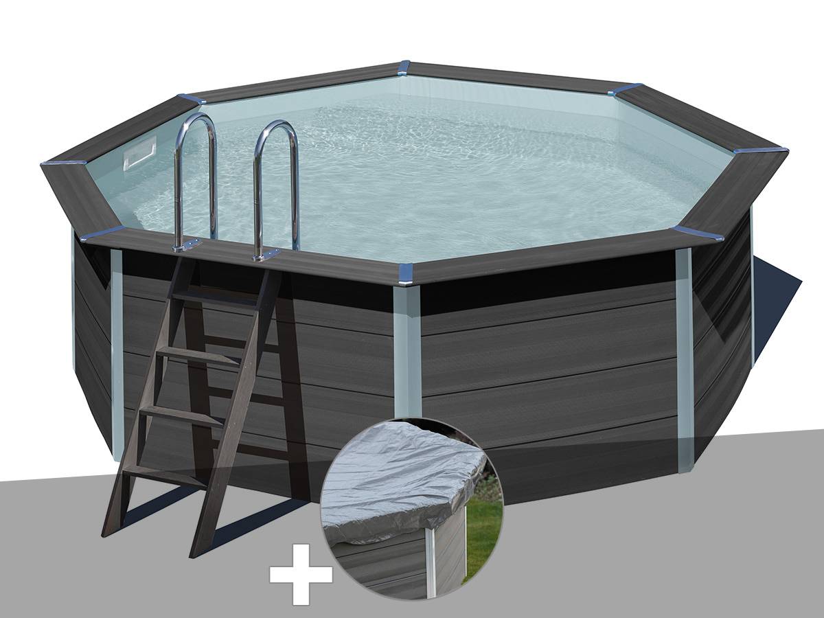 Gré - Kit piscine composite Gré Avant-Garde ronde 4,10 x 1,24 m + Bâche hiver