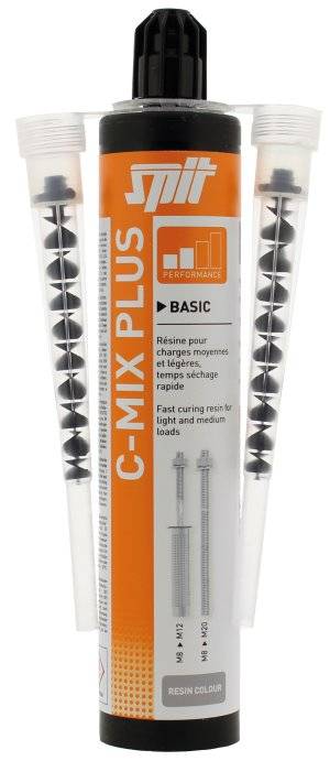 Cartouche scellement CMIXPLUS Gris 300 ml + 2 Buses SPIT - 055866 - Image 1