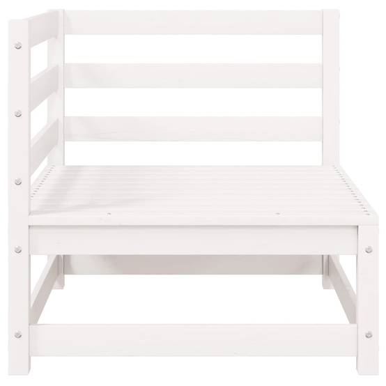 Canapé d'angle de jardin | Canapé D'extérieur | Sofa De Jardin blanc bois de pin massif Maison Chic - Image 5