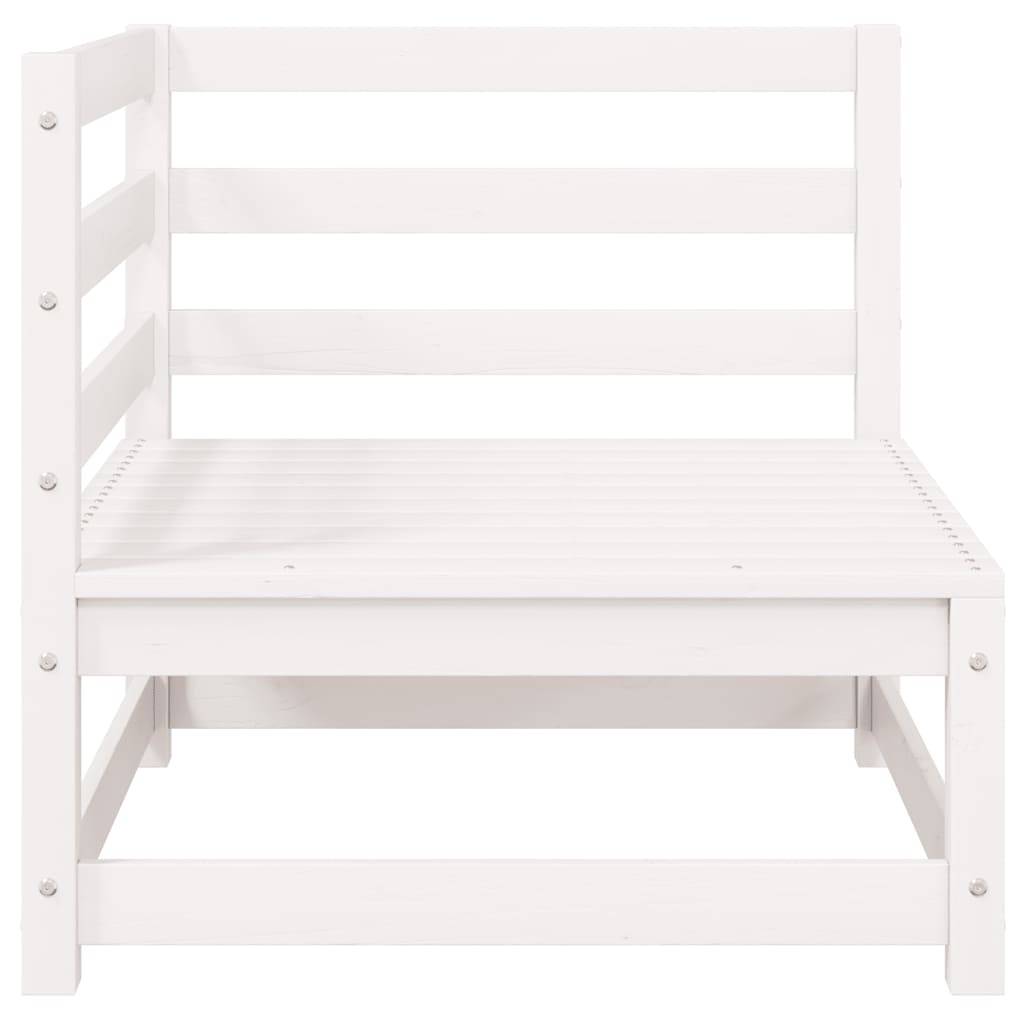 Canapé d'angle de jardin | Canapé D'extérieur | Sofa De Jardin blanc bois de pin massif Maison Chic - Image 5