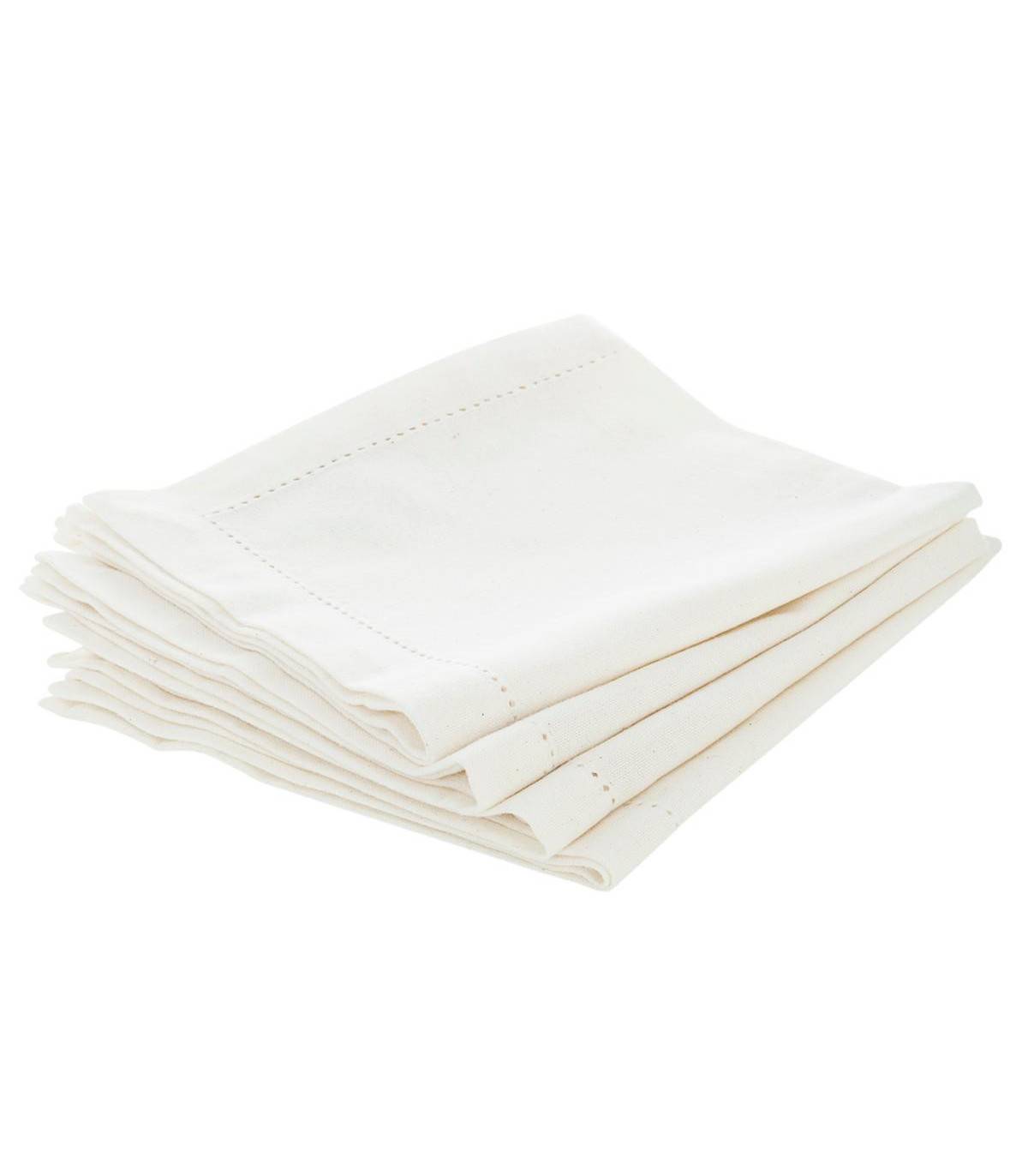 Lot de 4 Serviettes de table en Coton Blanc 40 x 40 cm - Image 1
