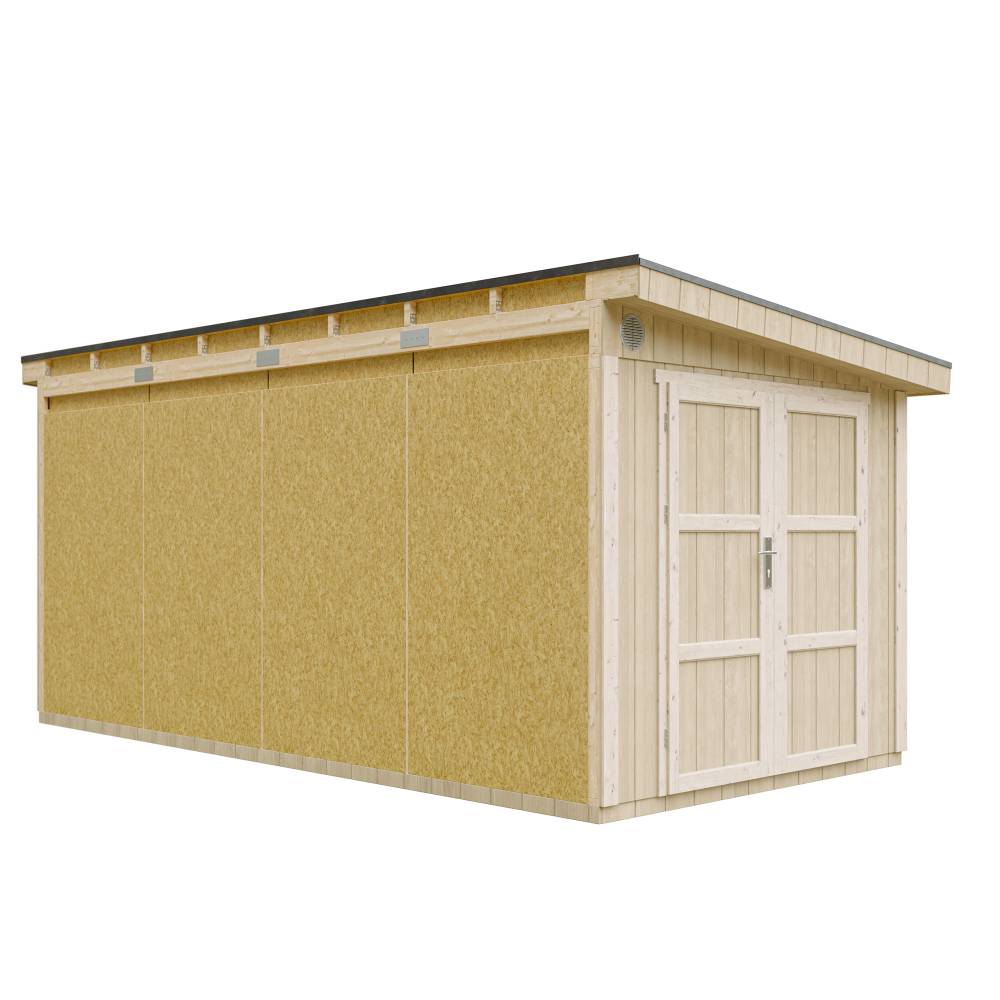 Timbela - Abri de Jardin Qualité Premium 11,47 m² / H231x248x530 cm avec plancher e paroi latérale - Construction de Panneaux LP Smartside - Timbela M940 - Image 2