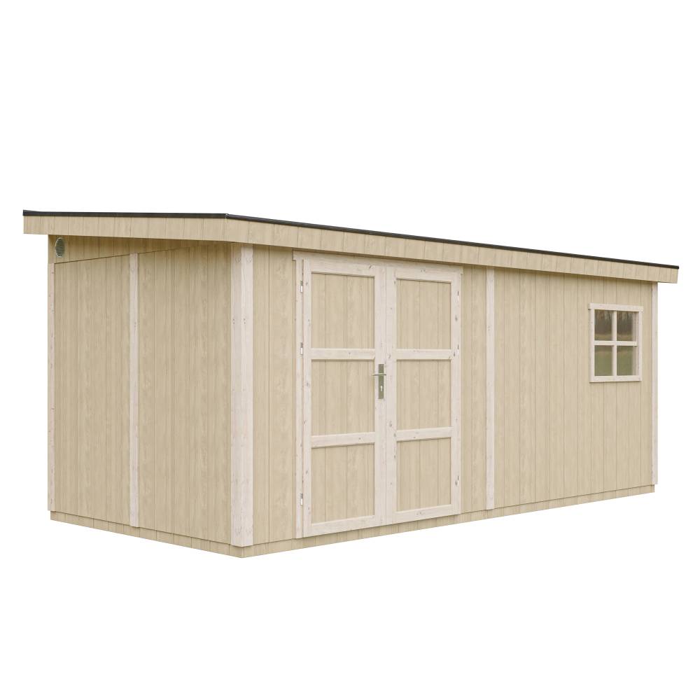 Timbela - Abri de Jardin Qualité Premium 11,47 m² / H231x248x530 cm avec plancher e paroi latérale - Construction de Panneaux LP Smartside - Timbela M940 - Image 1