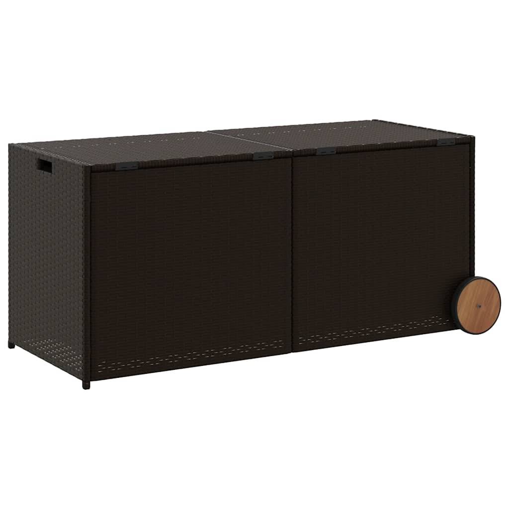 PANGIVO - Coffre de rangement de jardin résine tressée marron 127 x 55 x 59.5 cm - PANGIVO - Image 6