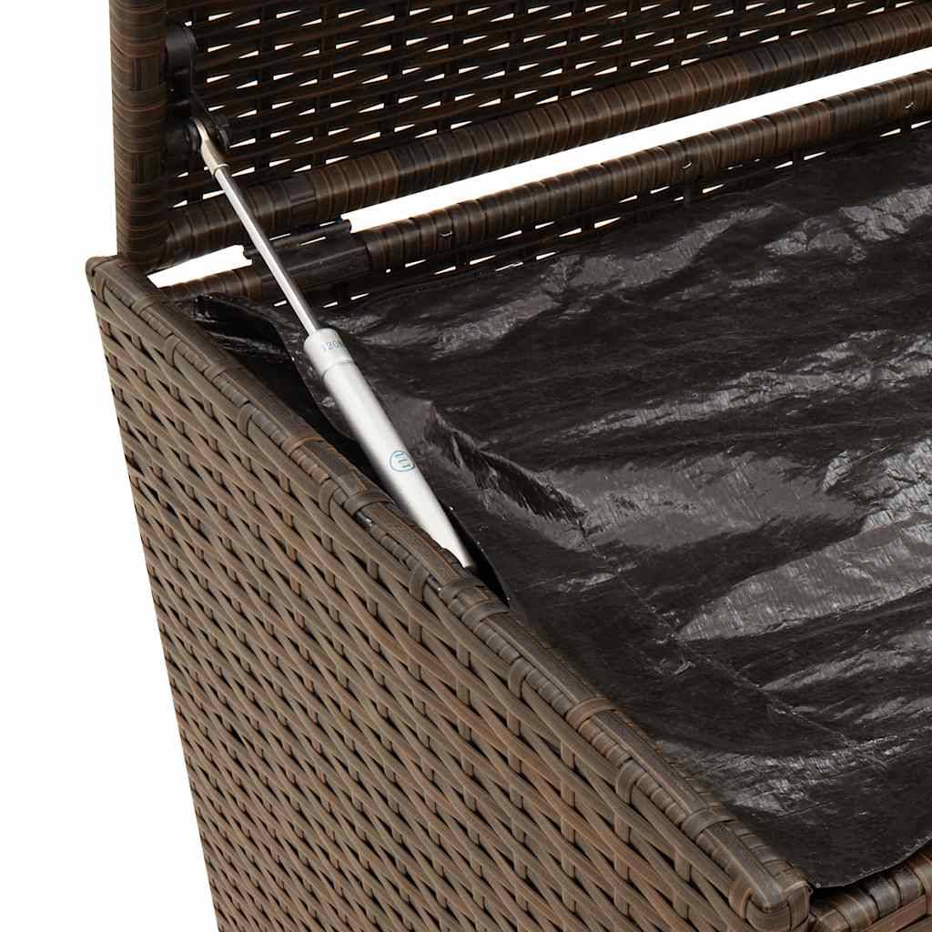 PANGIVO - Coffre de rangement de jardin résine tressée marron 127 x 55 x 59.5 cm - PANGIVO - Image 8