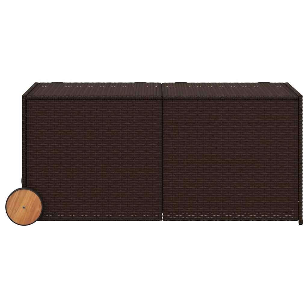 PANGIVO - Coffre de rangement de jardin résine tressée marron 127 x 55 x 59.5 cm - PANGIVO - Image 4