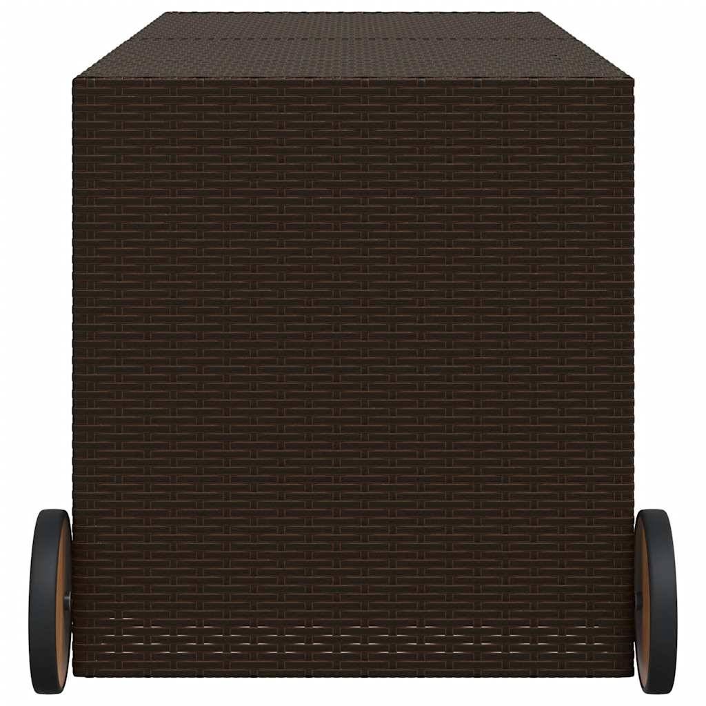 PANGIVO - Coffre de rangement de jardin résine tressée marron 127 x 55 x 59.5 cm - PANGIVO - Image 5
