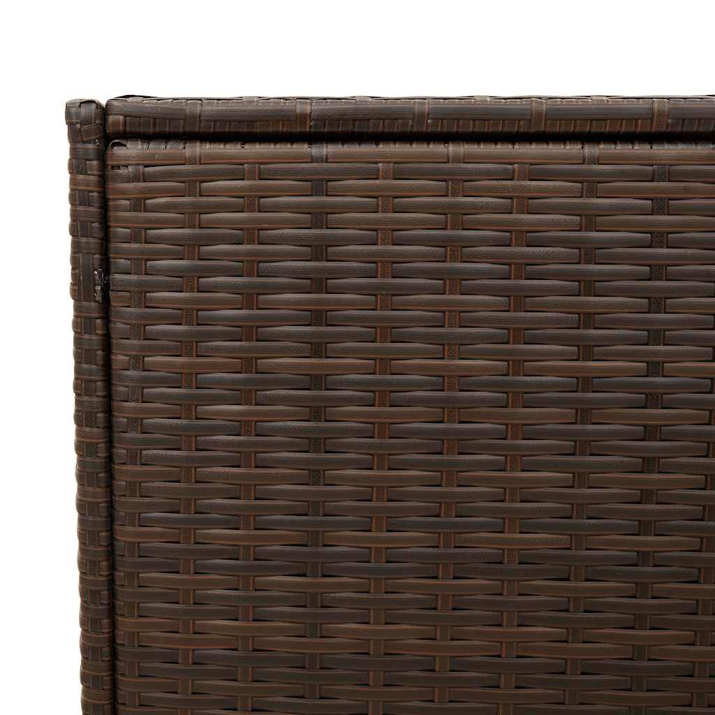 PANGIVO - Coffre de rangement de jardin résine tressée marron 127 x 55 x 59.5 cm - PANGIVO - Image 9