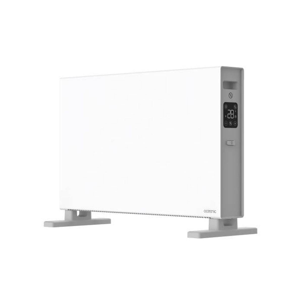 Radiateur convecteur électrique mobile 2000 W, blanc mat, thermostat 10-35 °C - OCEANIC - Image 1