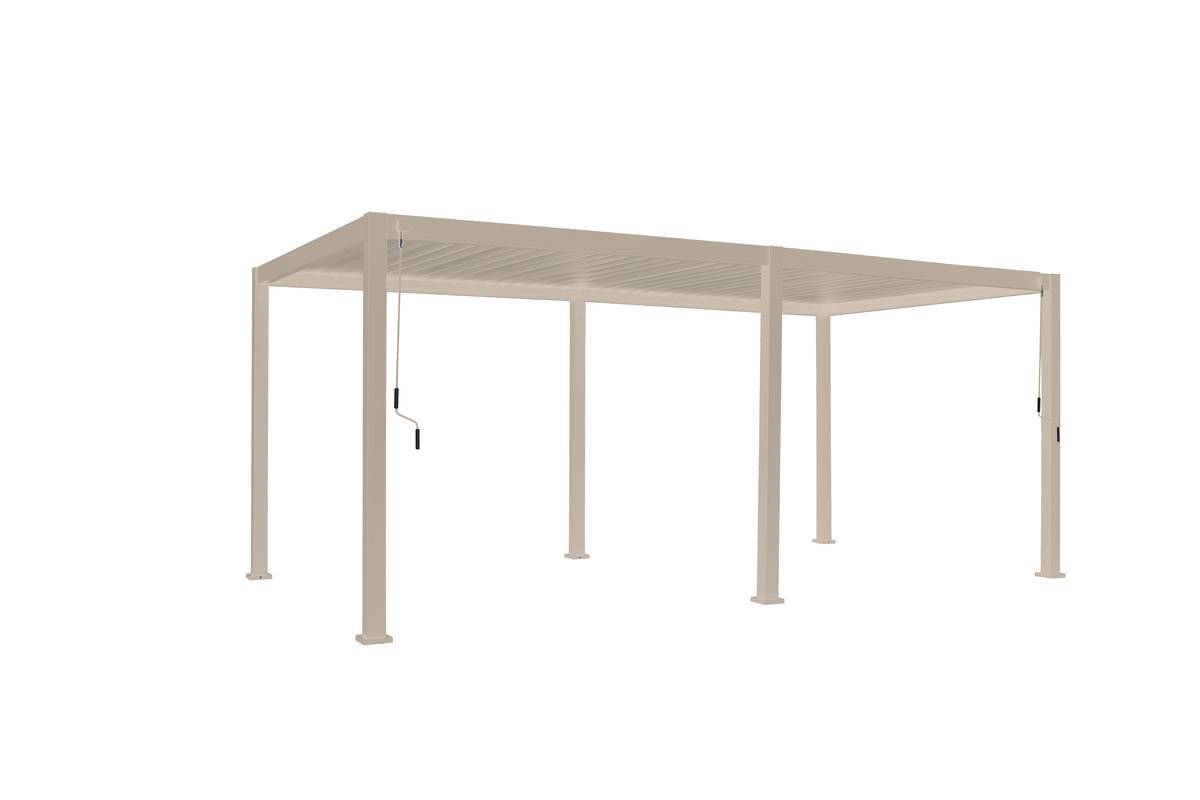 Hesperide - Pergola bioclimatique autoportante Evora 6x3m argile - Hespéride - Image 1