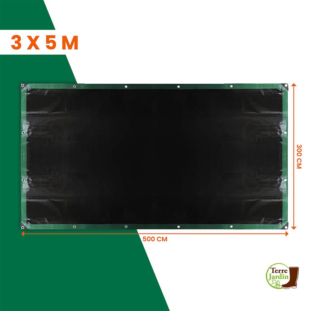 Bâche épaisse ultra résistante 240 g/m2 3 x 5 Vert - Image 6