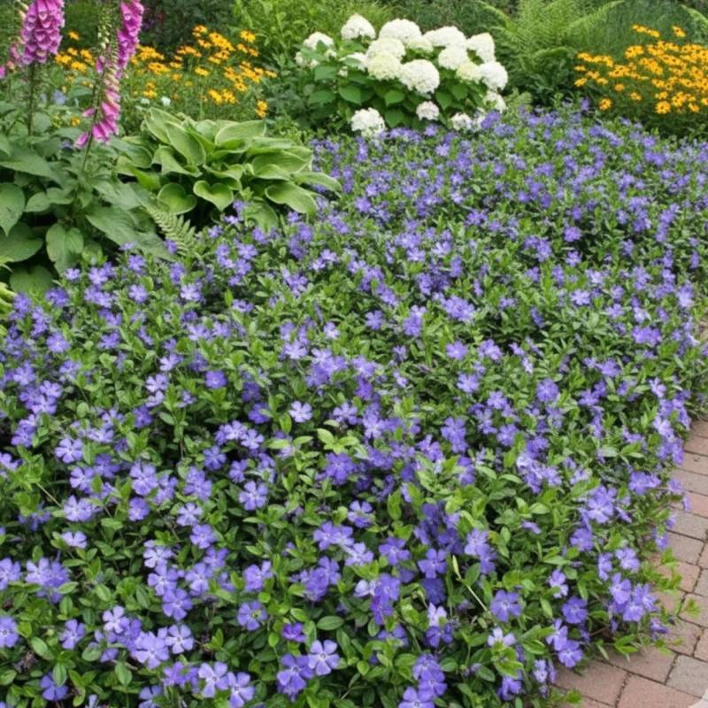 Pervenche La Grave à fleurs Bleue/ - feuillage Persistant - Lot de 3 godets