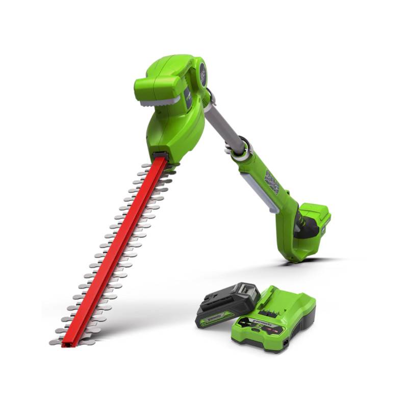 Greenworks - Taille-haies sur perche 51 cm GREENWORKS 24V - 1 batterie 2.0 Ah et chargeur - G24PH51K2 - Image 1