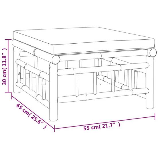 ComfortXL - Ensemble Canapé Jardin Bambou 3 pcs Coussins Crème Modulaire – ComfortXL Outdoor Living - Image 9