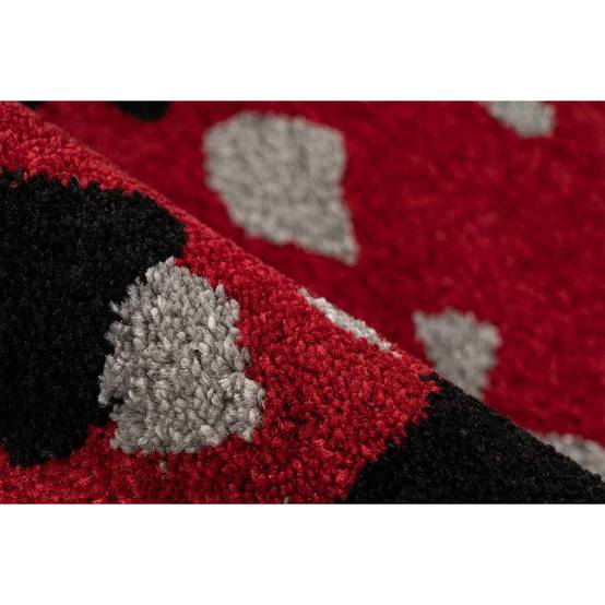 Tapis Tissé Imprimé "Naila" Noir & Rouge 200 x 290 cm - Image 3