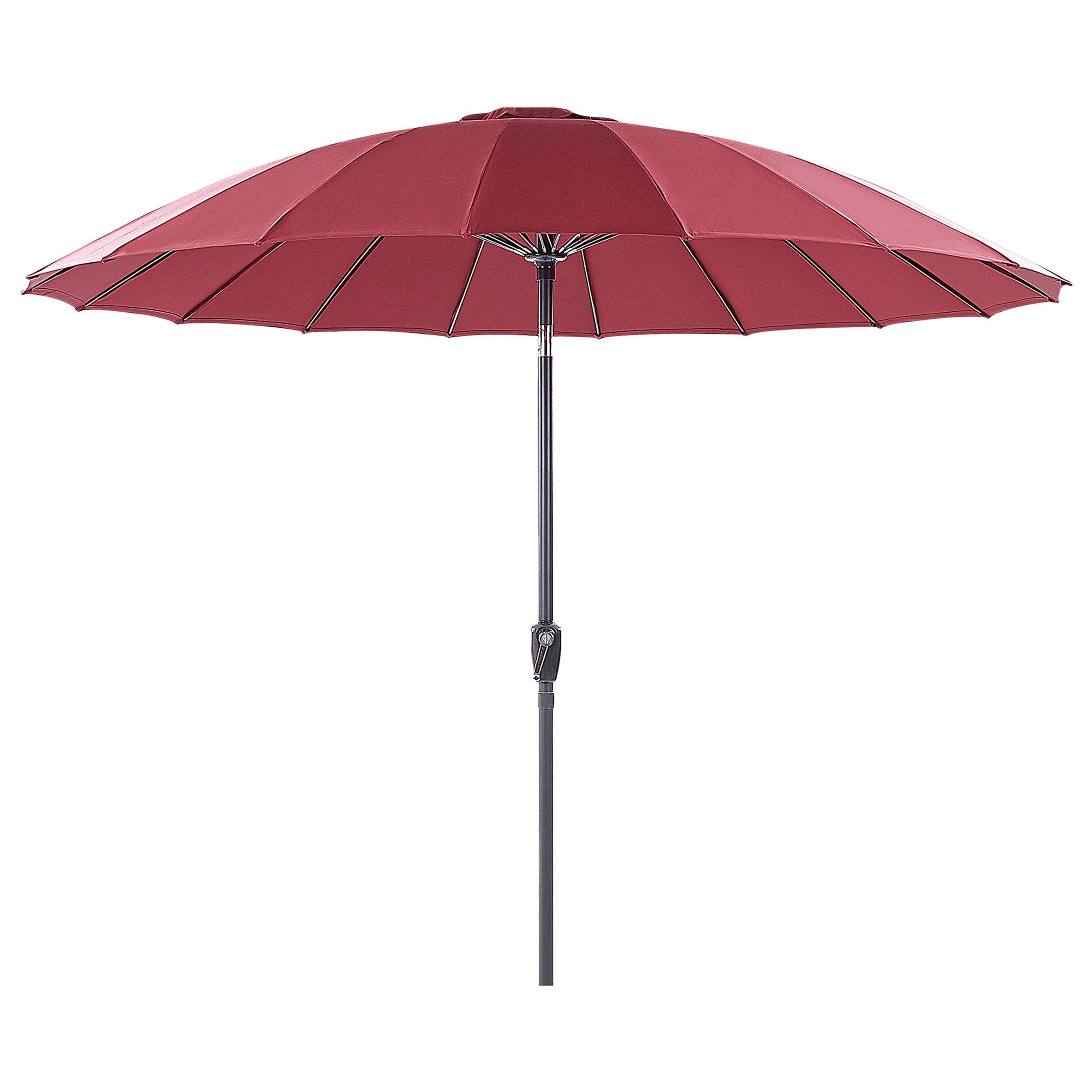 Beliani - Parasol droit Tissu Rouge foncé BAIA - Beliani - Image 2