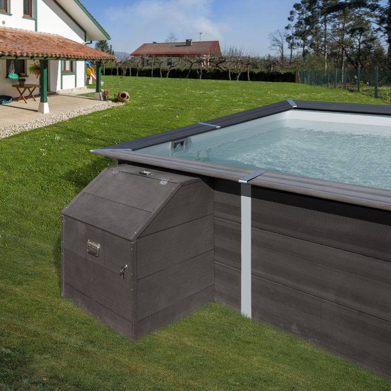 Gre Pools - Coffre de filtration en composite pour piscine de 0,96m - fermeture à clé - 80x60x89 cm Gre Pools - Image 1