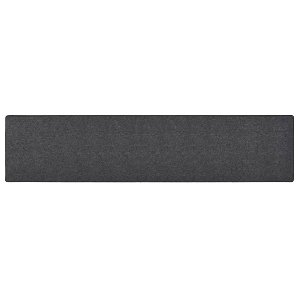 Tapis de Sol Long pour Couloir Antidérapant et Résistant Idéal Passage Fréquent Anthracite 50x250 cm – ComfortXL Outdoor Living - Image 1