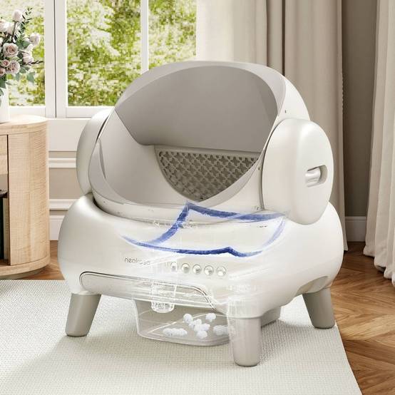 NEAKASA M1 Litière automatique pour grands chats, Blanc + AirStep Purificateur d'air NEAKASA - Image 5