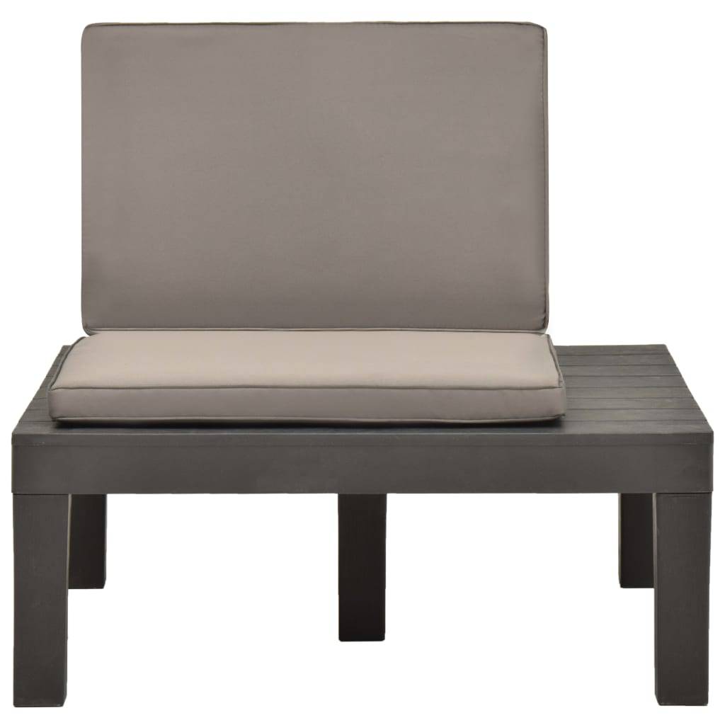 Chaise bois composite 2 places plastique anthracite  78 x 78 x 70 cm  - Prolenta premium  p3123.1