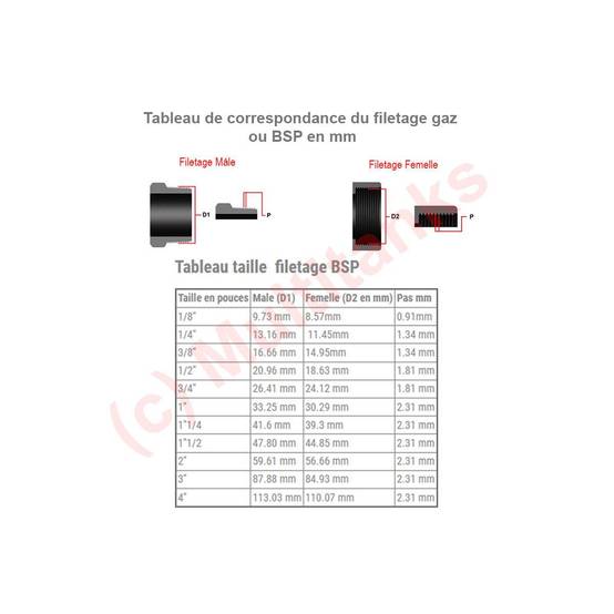 Manchon Égal Laiton Mâle/Femelle PN16 - Raccord Filetage Gaz Plomberie - 1'' - Image 2