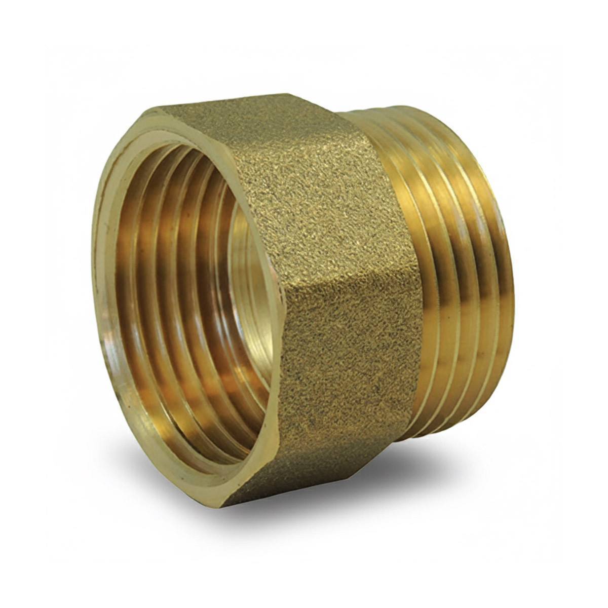 Manchon Égal Laiton Mâle/Femelle PN16 - Raccord Filetage Gaz Plomberie - 1'' - Image 1
