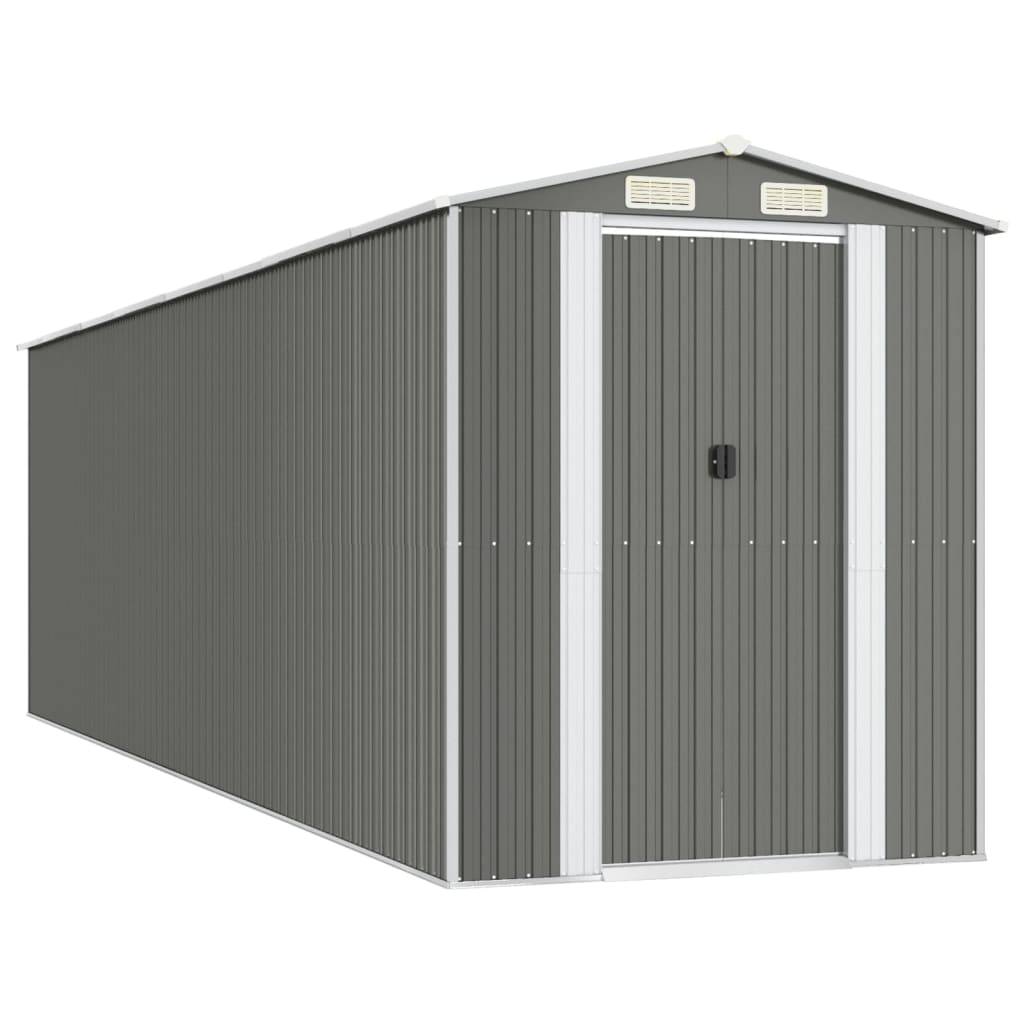 Vidaxl - Abri de jardin Gris clair 192x689x223 cm Métal galvanisé vidaXL 3147444 - Image 2