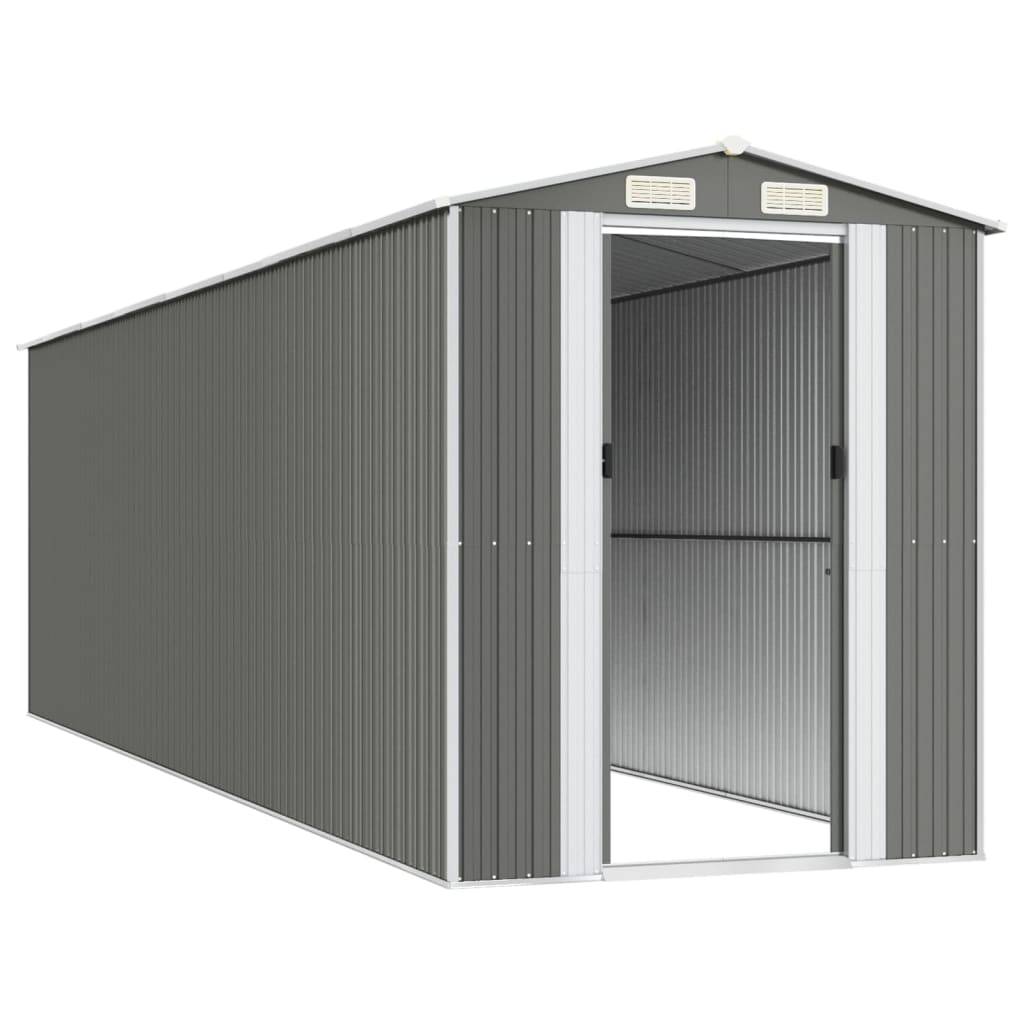 Vidaxl - Abri de jardin Gris clair 192x689x223 cm Métal galvanisé vidaXL 3147444 - Image 5